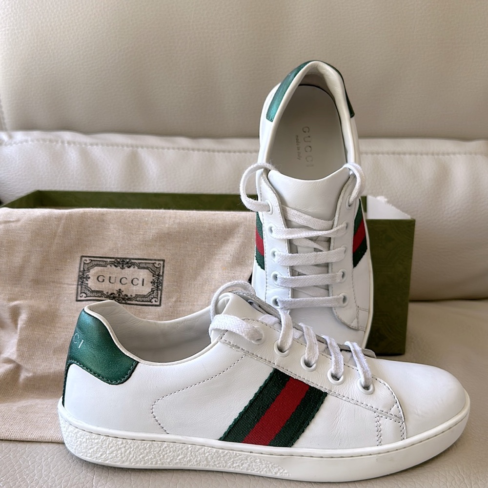Authentic Kids Gucci Ace Sneakers Size 33